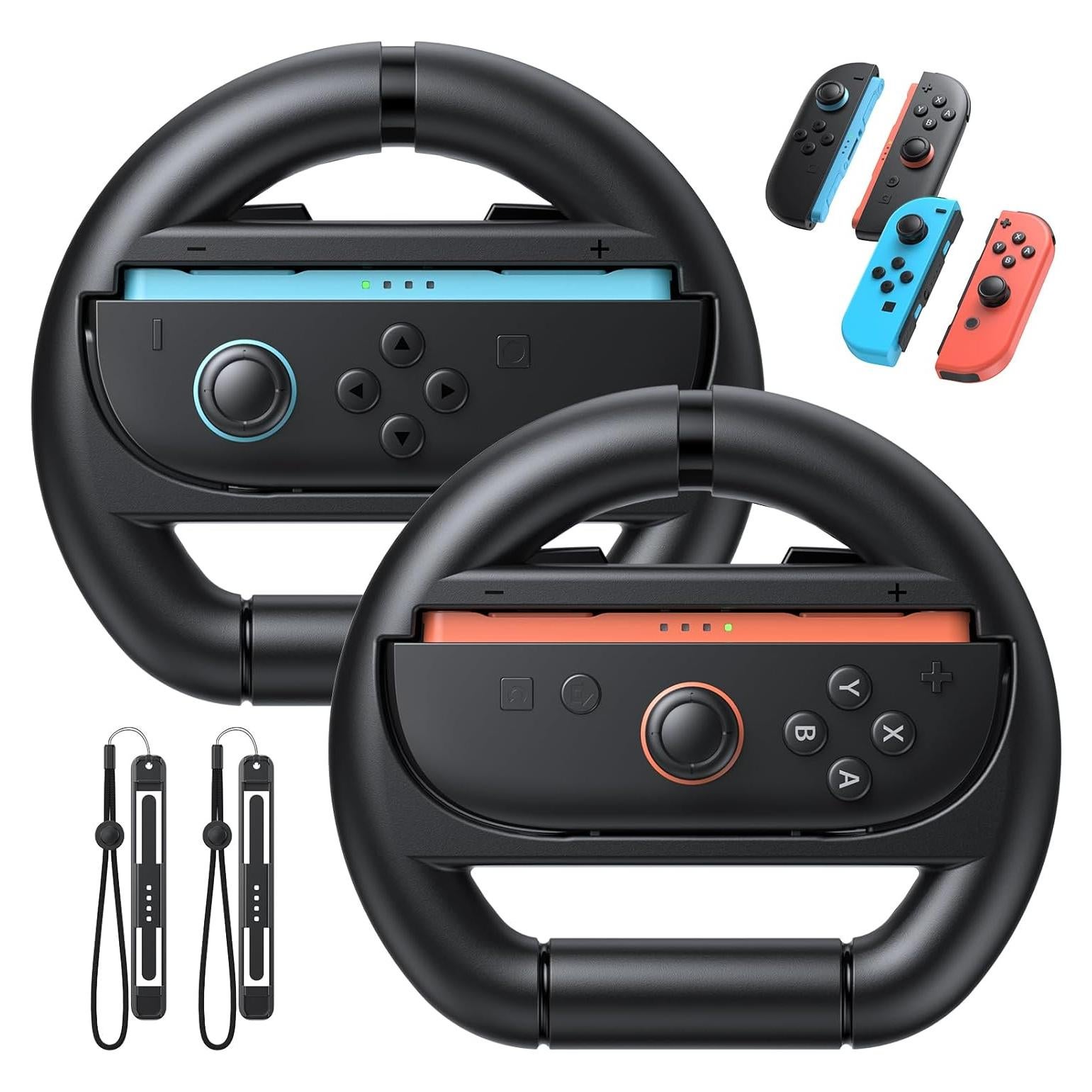 Volantes para Nintendo Switch 2 FASTSNAIL - Joy-Con 2 Pack Negro