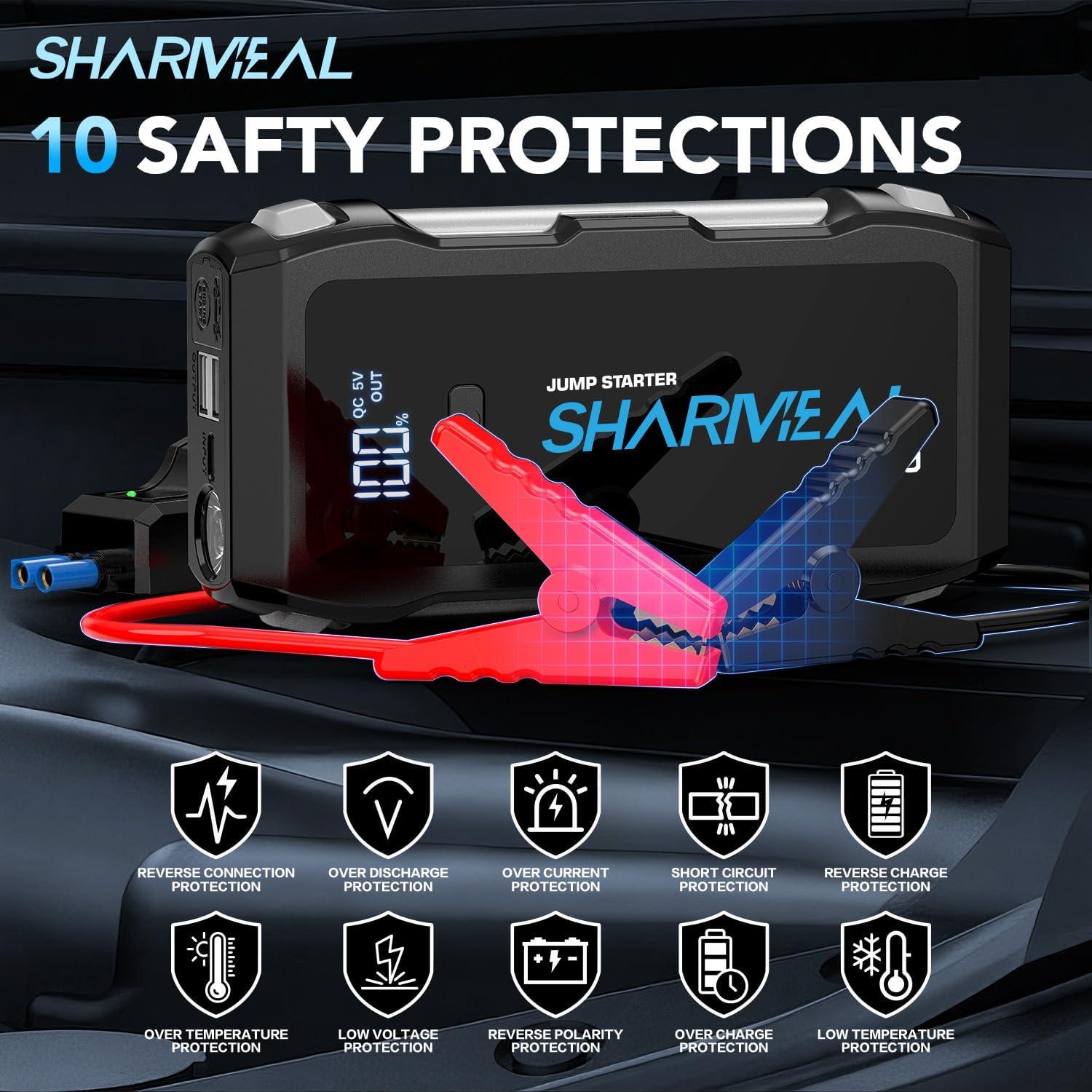 Arrancador de Batería Sharmeal M10-HH-5000A 12V 5000A USB