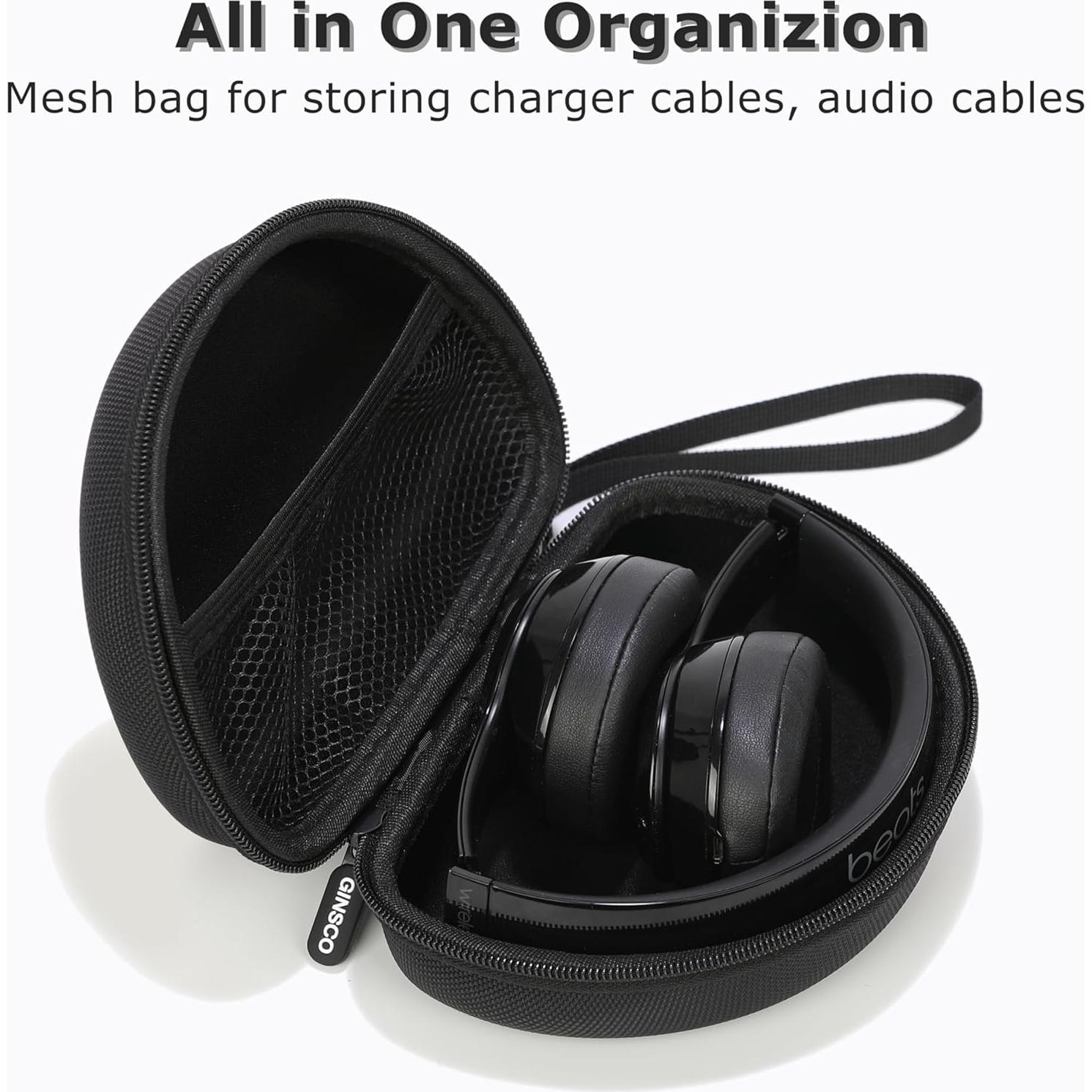 Funda Dura Ginsco para Auriculares Beats Solo 2/3/4 - Negro