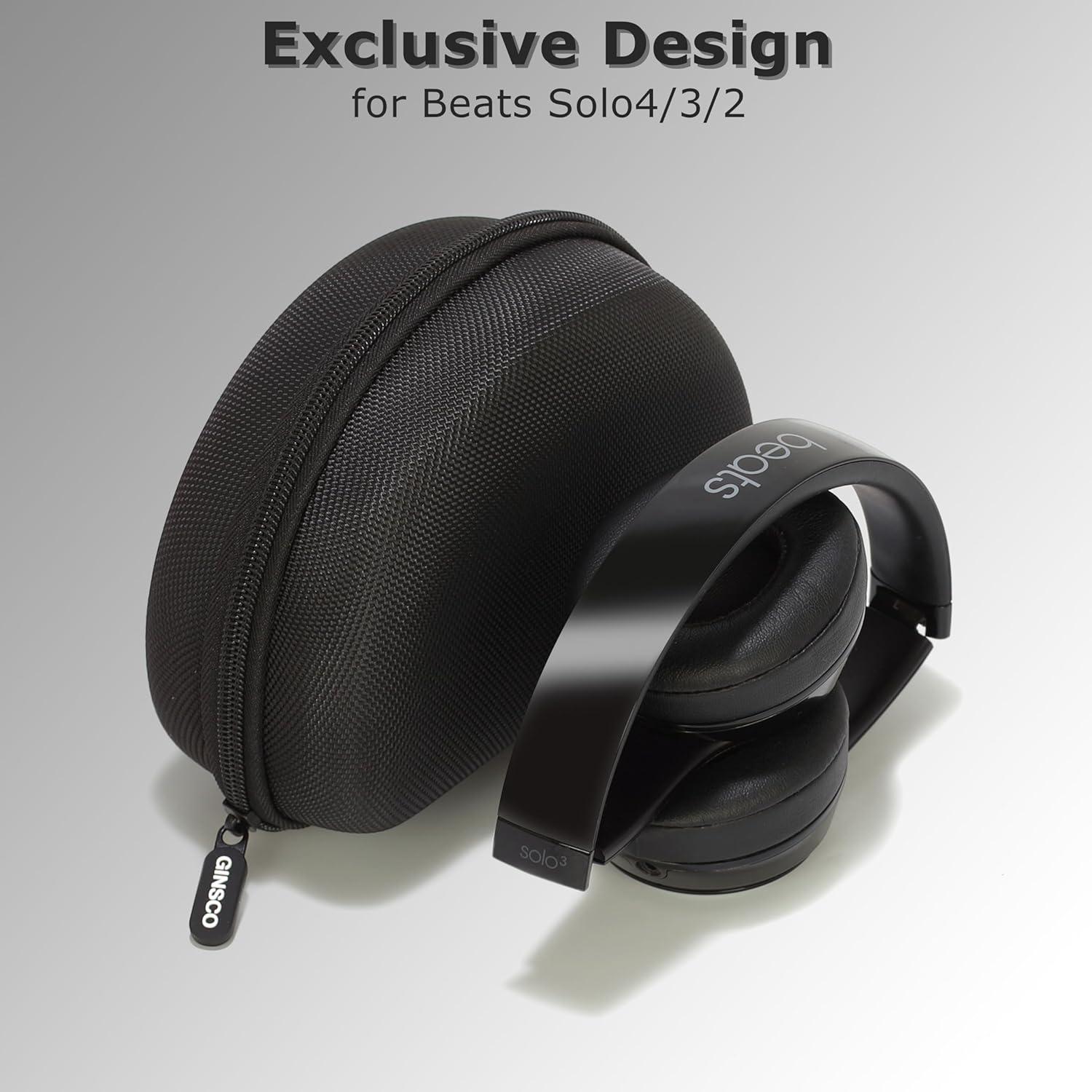 Funda Dura Ginsco para Auriculares Beats Solo 2/3/4 - Negro