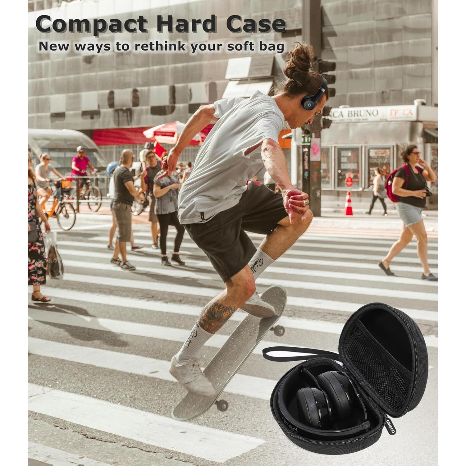 Funda Dura Ginsco para Auriculares Beats Solo 2/3/4 - Negro