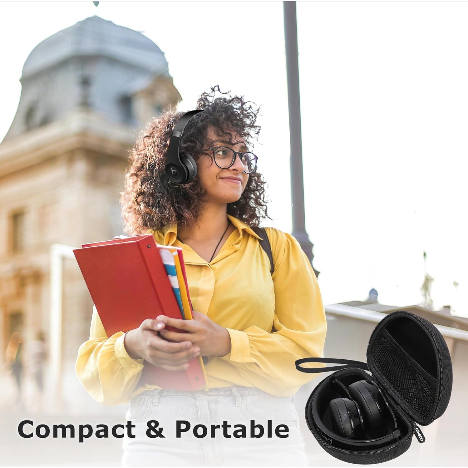 Funda Dura Ginsco para Auriculares Beats Solo 2/3/4 - Negro