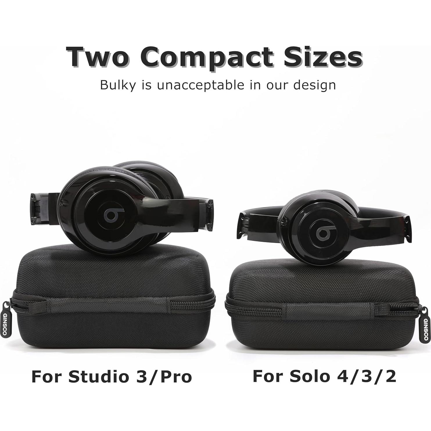 Funda Dura Ginsco para Auriculares Beats Solo 2/3/4 - Negro