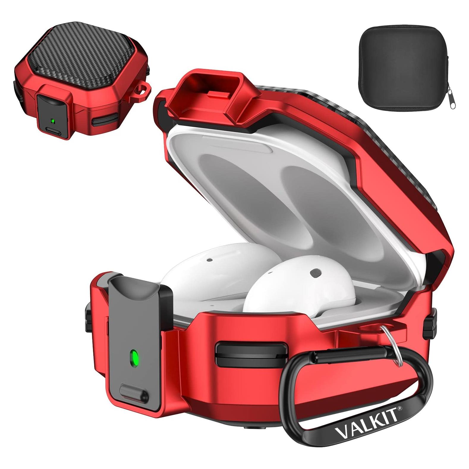 Funda Protectora Valkit para Galaxy Buds FE/2 Pro/2/Live - Rojo