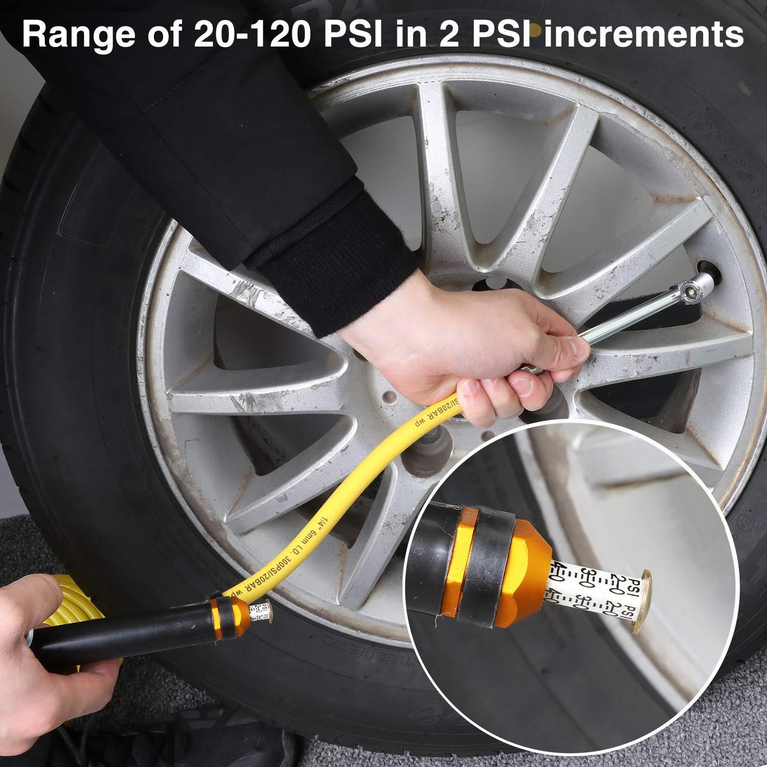 Inflador de Neumáticos Hromee con Medidor 20-120 PSI