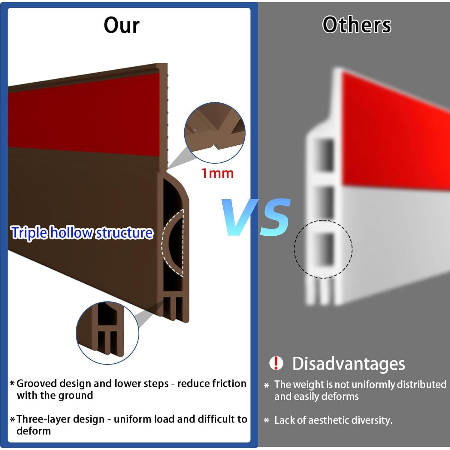 Detenedor de Corrientes de Aire Lumimoi 99 cm Marrón Silicona