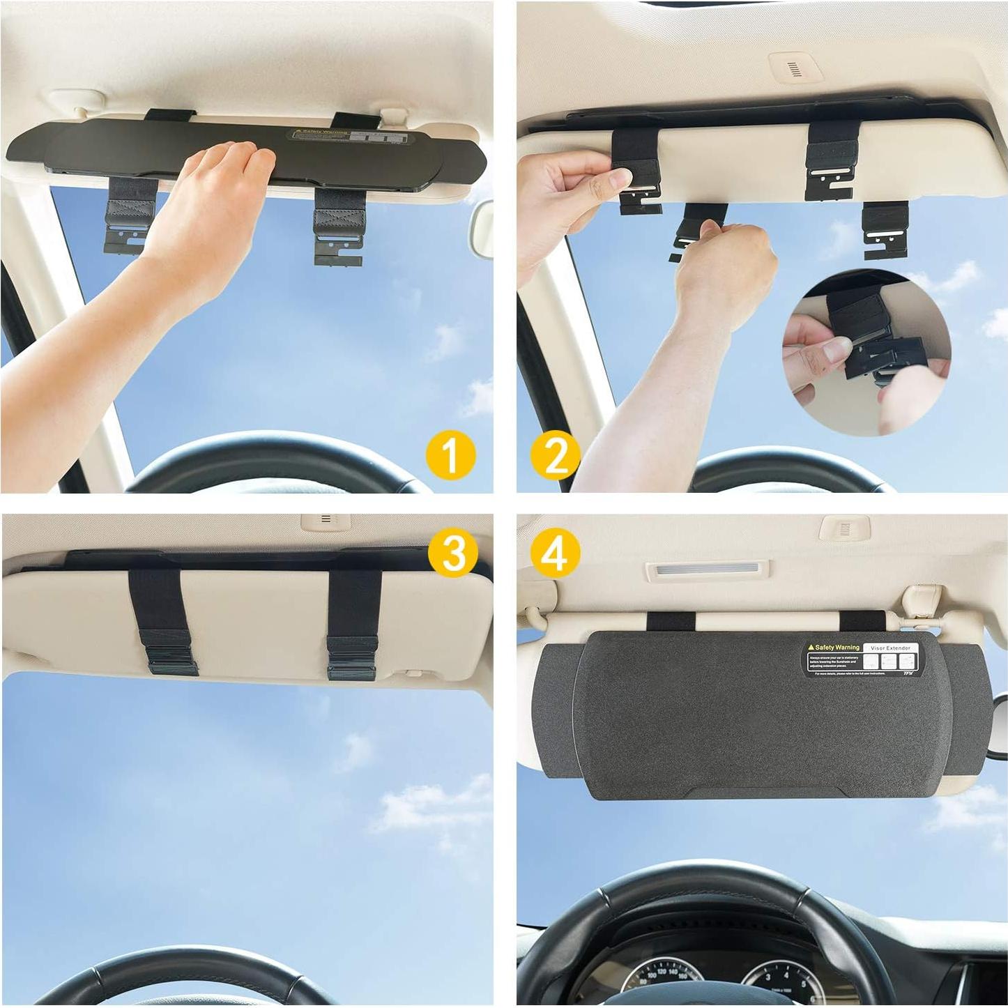 Extensor de Visera de Coche TFY Negro Anti-Deslumbrante