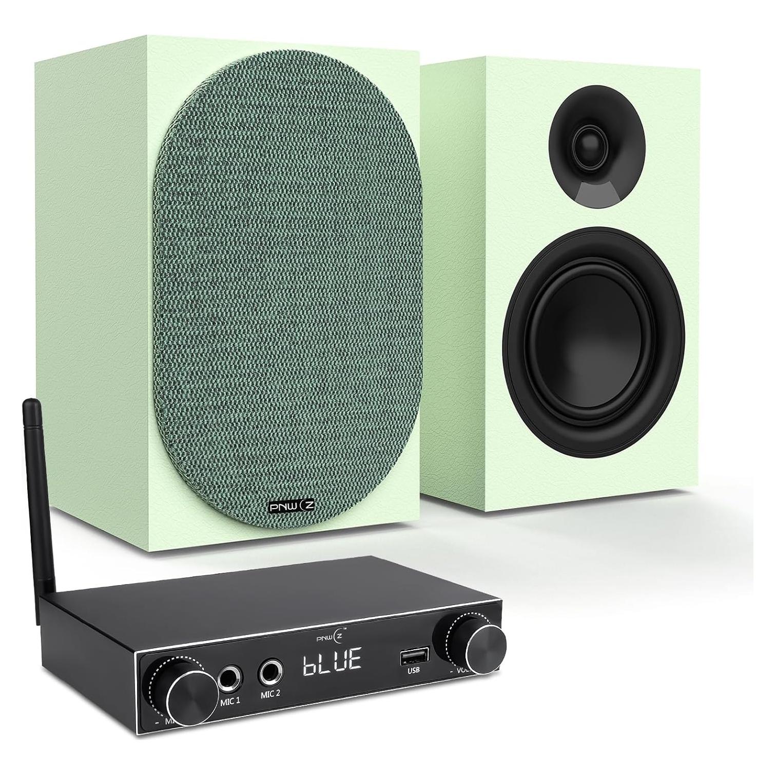 Altavoces de Estantería Pasivos PNWCZ 5.25" Verde Aguacate Hi-Fi