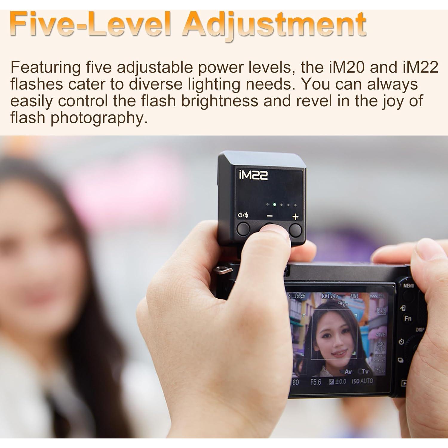 Flash Godox IM20 Mini para Cámara - Batería Recargable, 230 Destellos