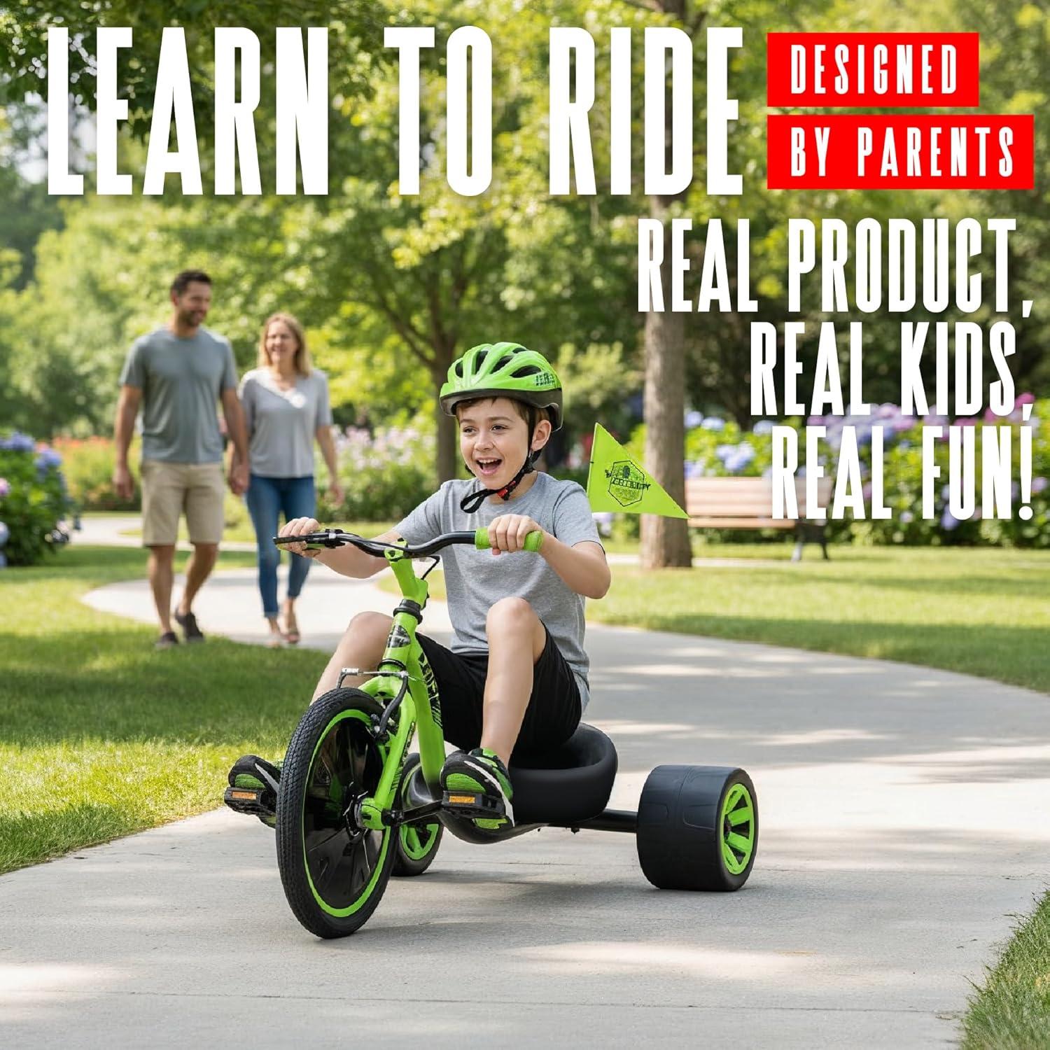 Triciclo Drift Madd Gear Verde 16" (40.64 cm) Ajustable