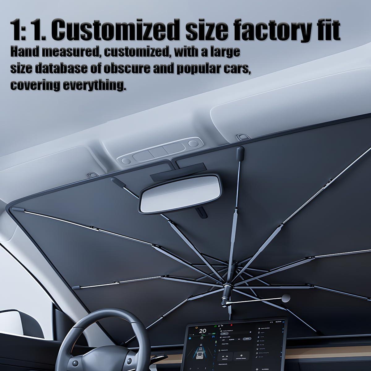 Parasol de Parabrisas Zpana 65x118 cm, Protección Solar Efectiva