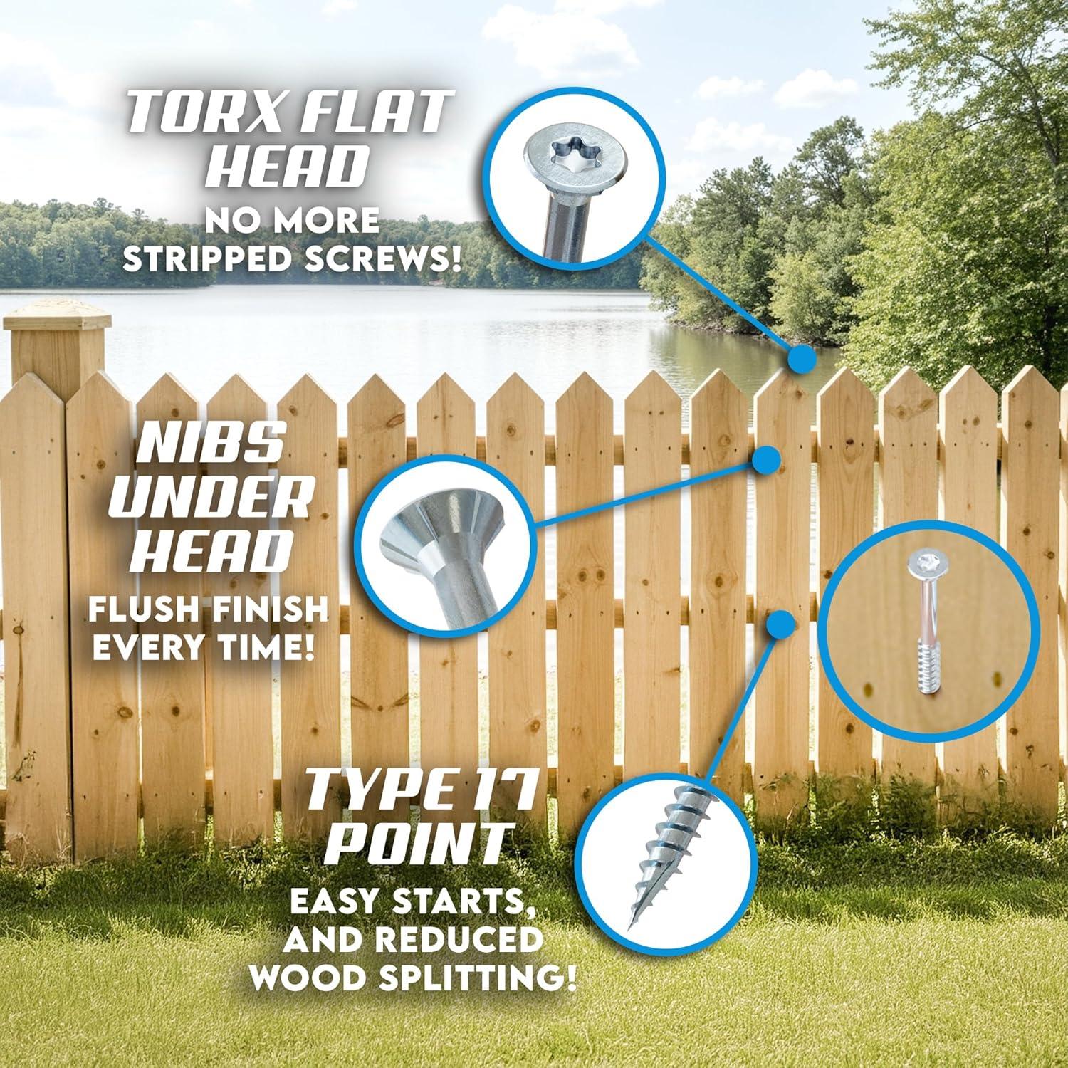 Tornillos de Madera Eagle Claw #8 x 4.1 cm Acero Inoxidable 304 (100 uds)