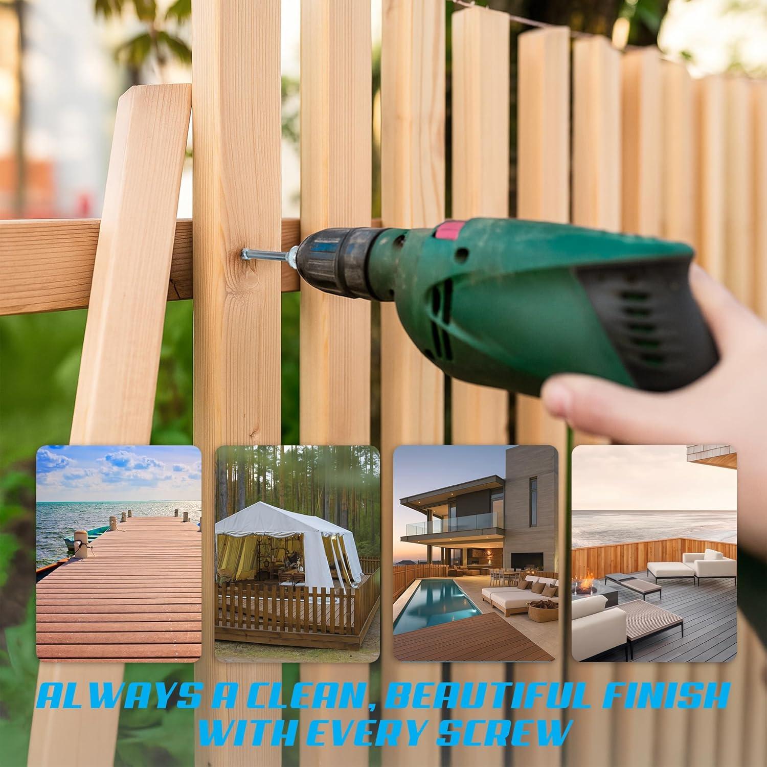 Tornillos de Madera Eagle Claw #8 x 4.1 cm Acero Inoxidable 304 (100 uds)