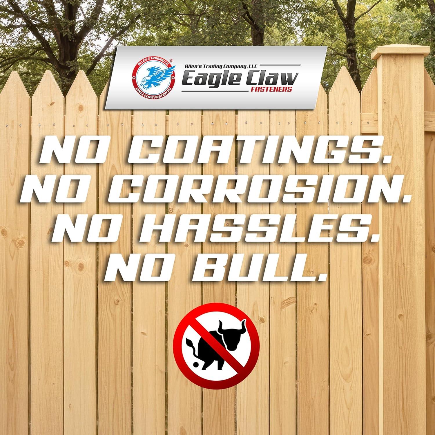 Tornillos de Madera Eagle Claw #8 x 4.1 cm Acero Inoxidable 304 (100 uds)