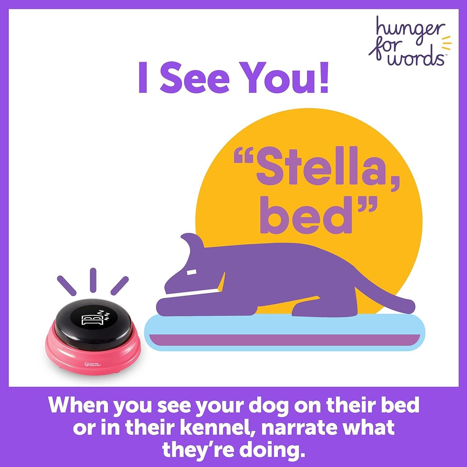 Botones de Habla para Mascotas Hambre Por Palabras - Set de 3