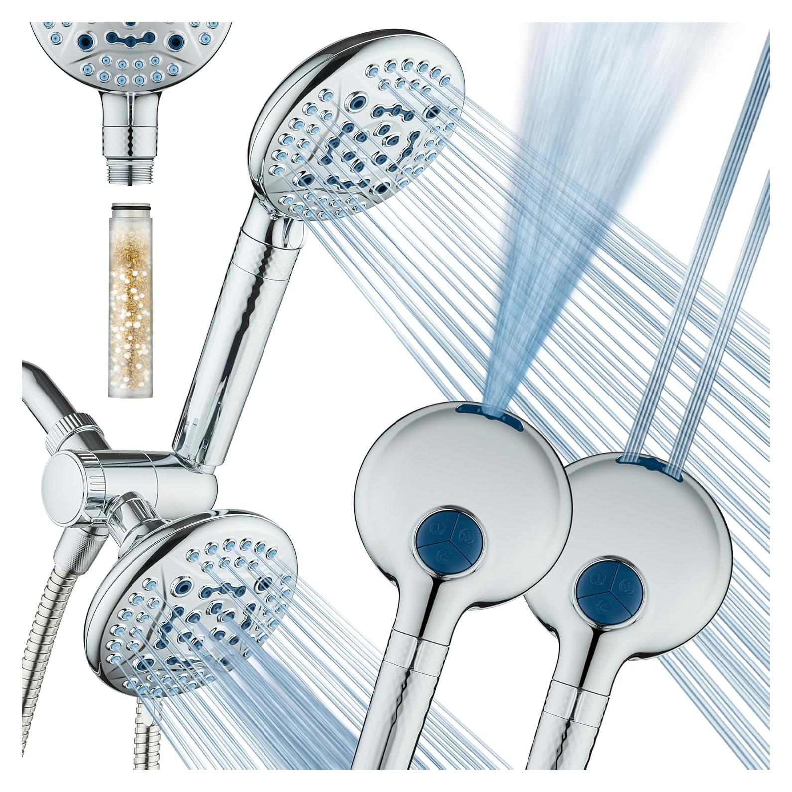 Ducha de Alta Presión AquaCare 6 Vías con Filtro Cromado