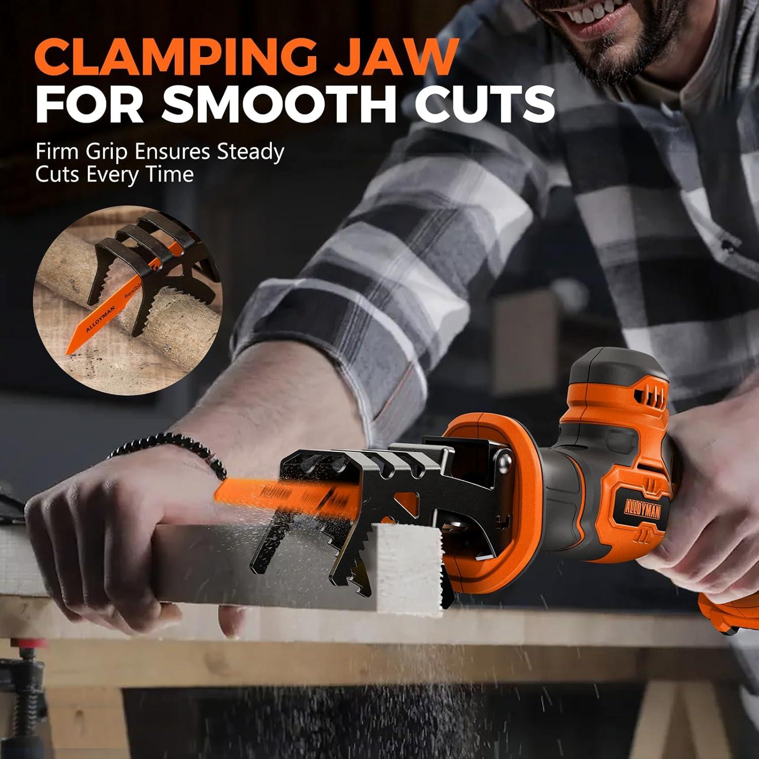 Sierra Recíproca Inalámbrica Alloyman 20V con 2 Baterías 2.0Ah