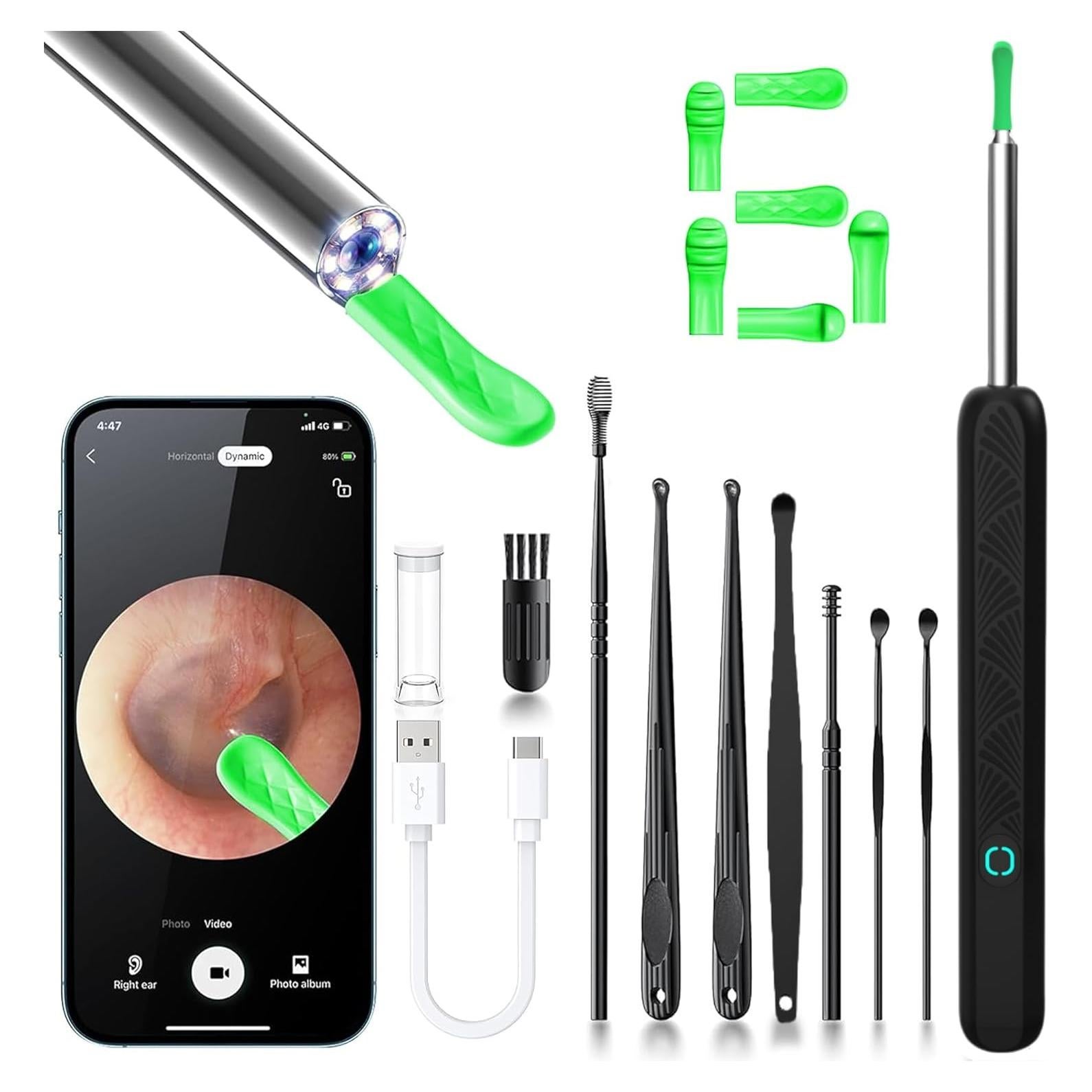 Kit de Limpieza de Oídos CZYJPRL con Cámara 1080P y 8 Piezas