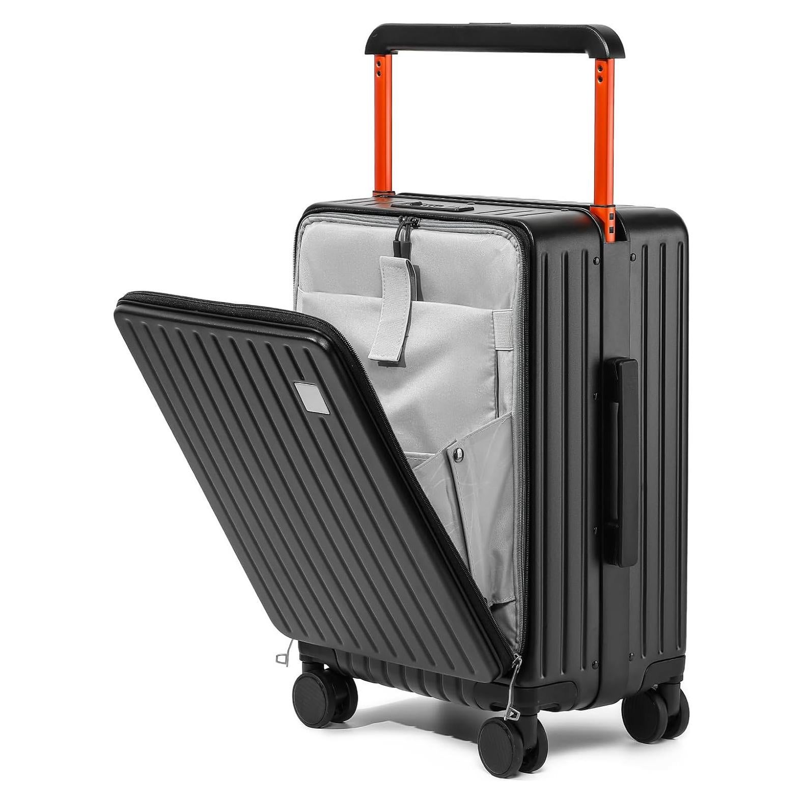 Maleta de mano Joyway Hardshell 20" negra con cerradura TSA