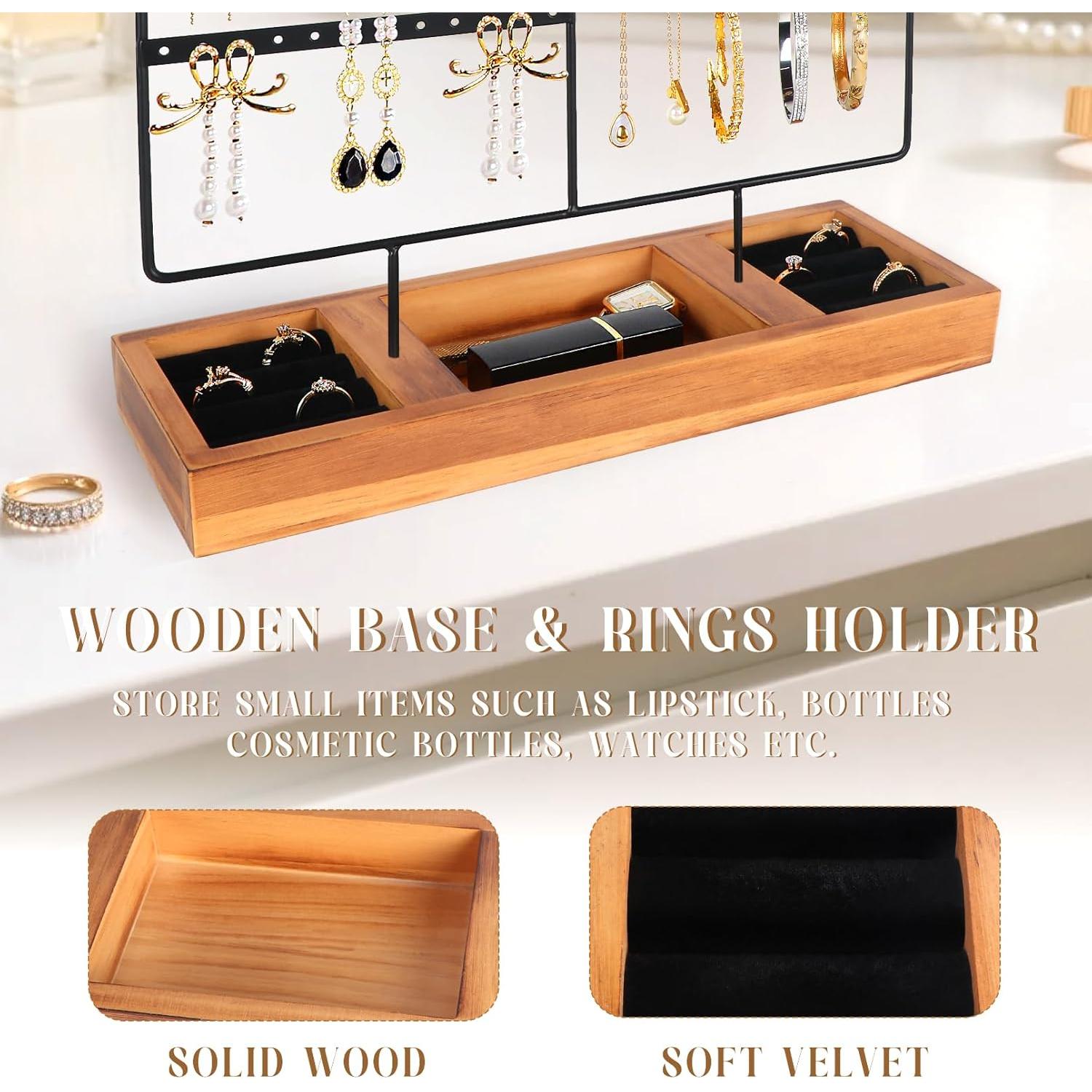 Soporte Organizador de Joyería SLOZO 4 Niveles 84 Agujeros