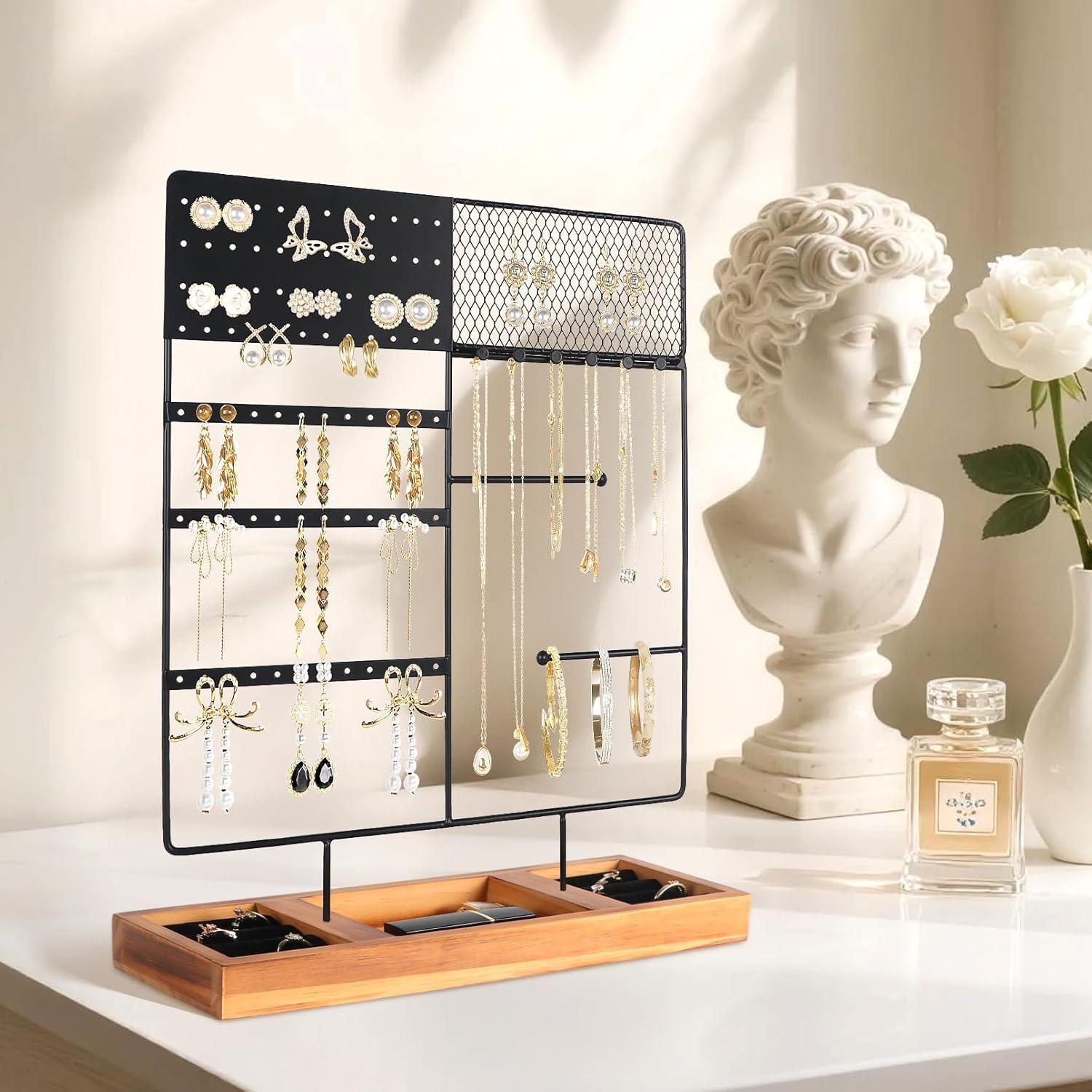 Soporte Organizador de Joyería SLOZO 4 Niveles 84 Agujeros