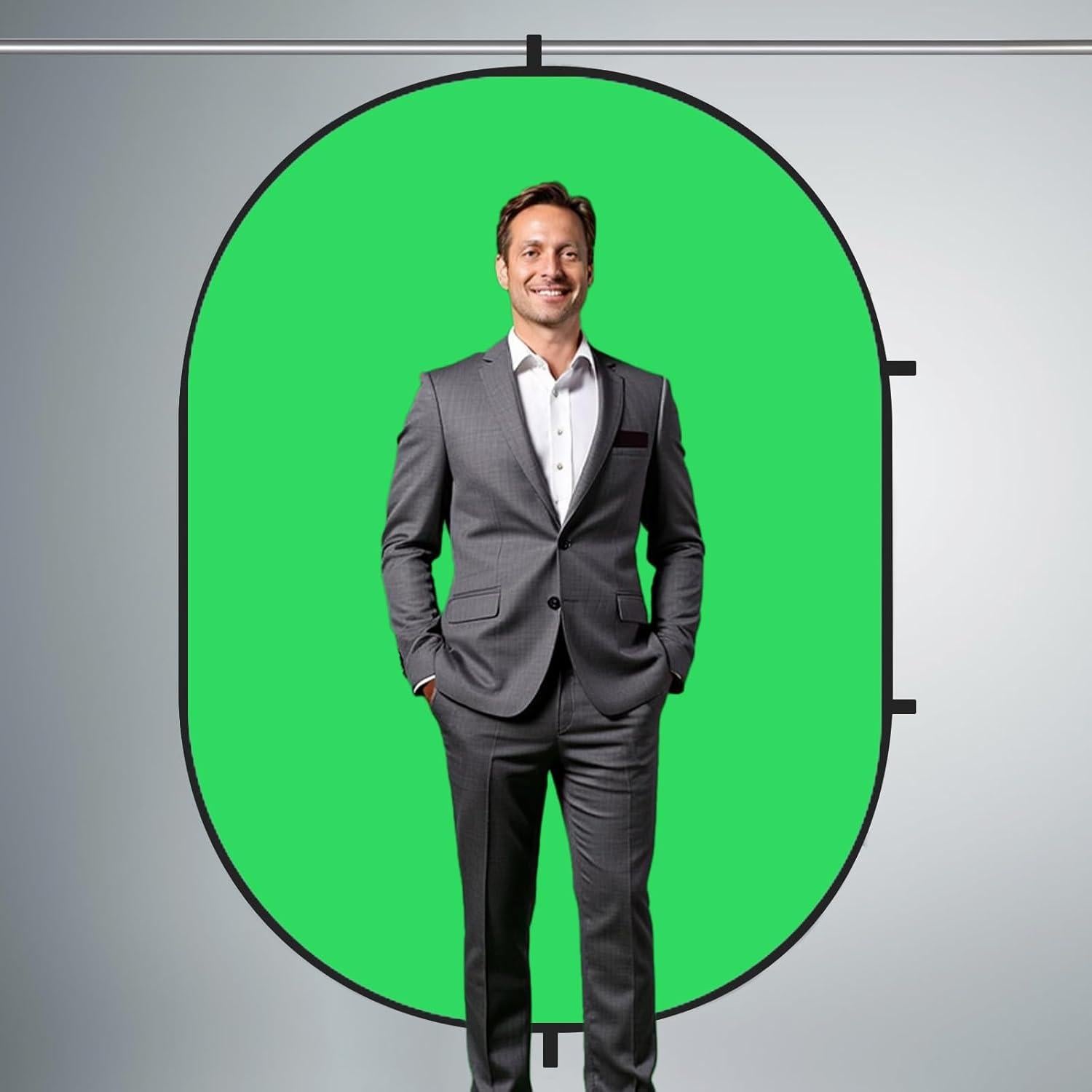 Fondo Plegable Pop-Up Kate 1.5x2m Azul/Verde para Fotografía