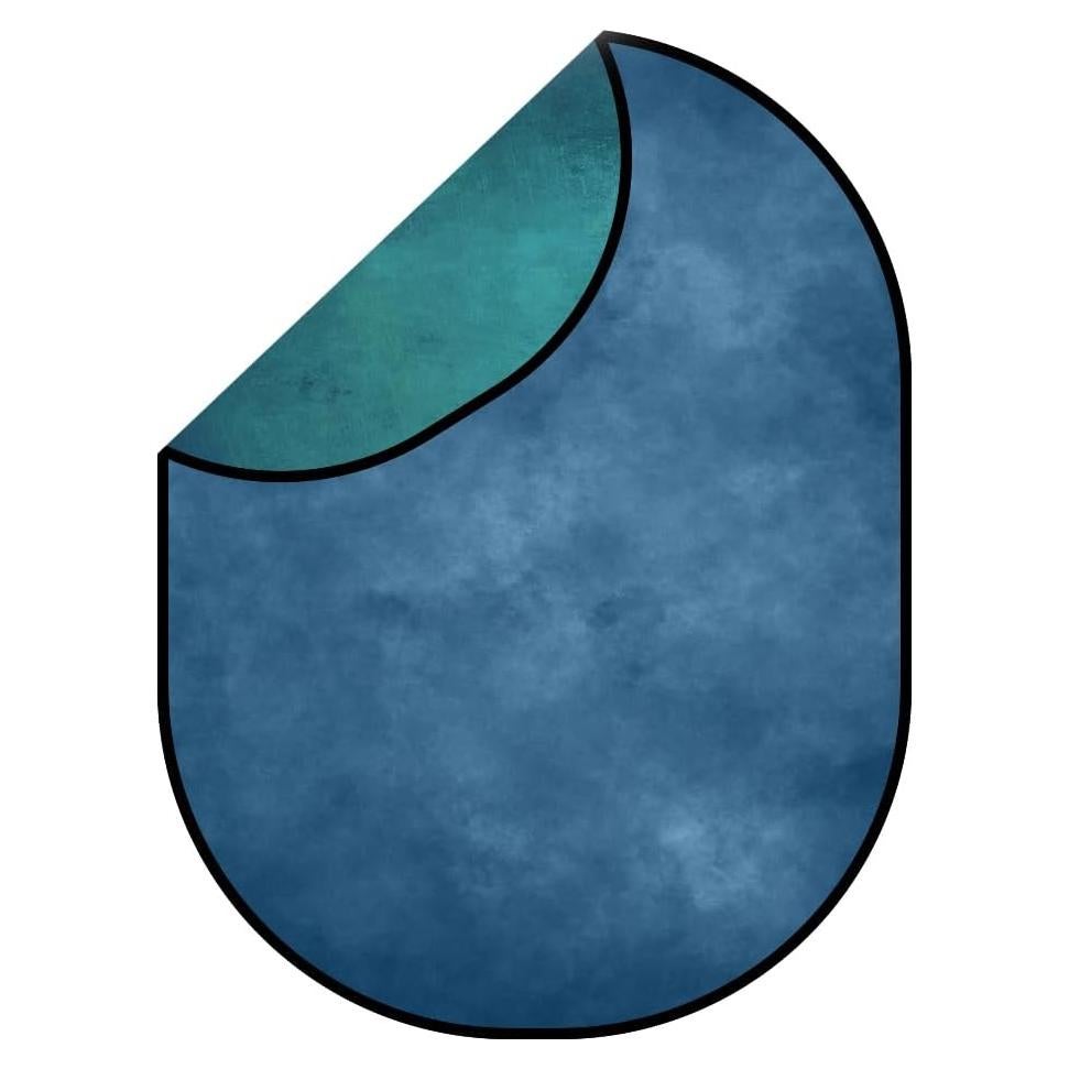 Fondo Colapsable Kate 1.52x1.98m Flor Azul y Verde