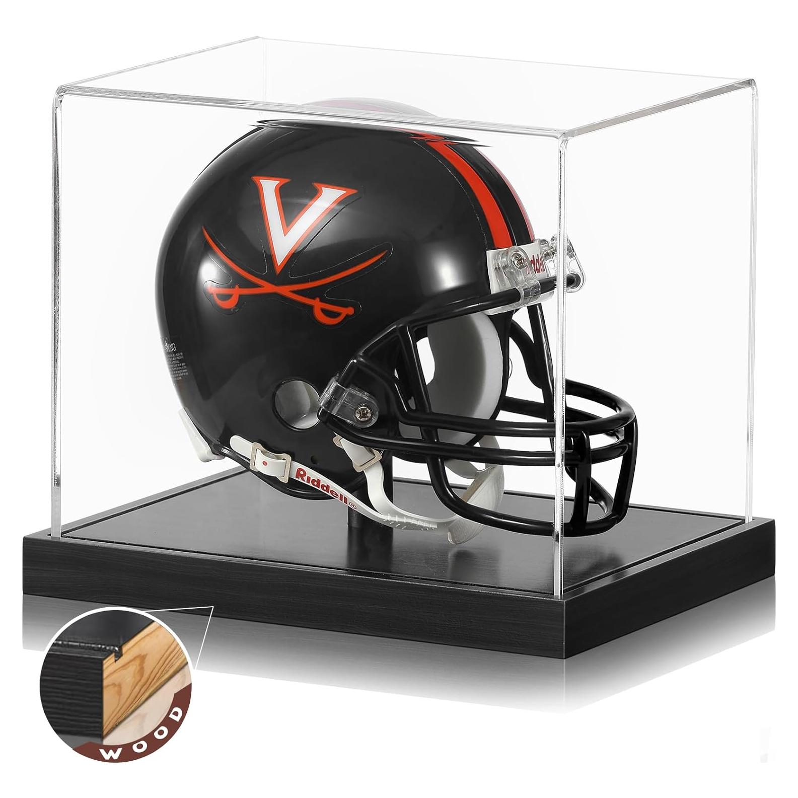 Caja de Exhibición JupDec para Mini Casco Acrílico y Madera