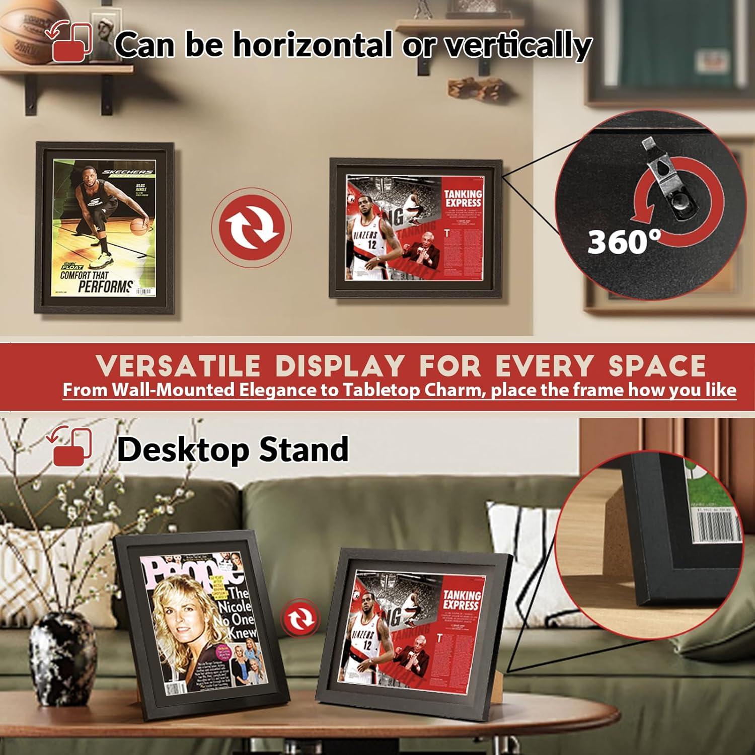 Marco de Revista Deportiva JupDec, Madera Premium 20.32x26.67cm