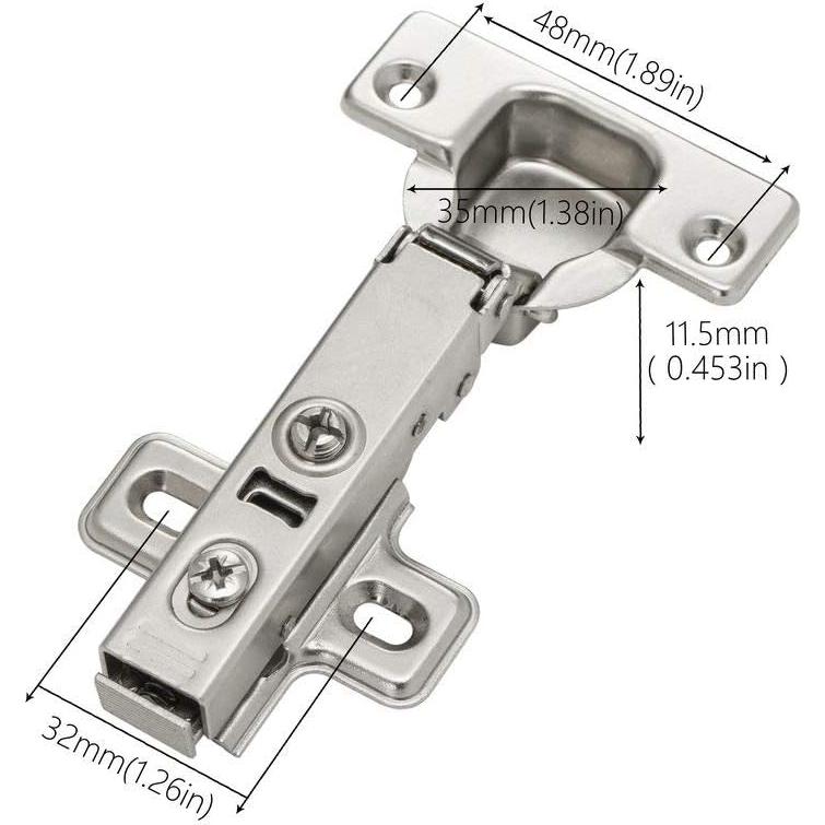 Bisagras Ocultas de Gabinete Luokim 2 Piezas Cierre Suave 105°