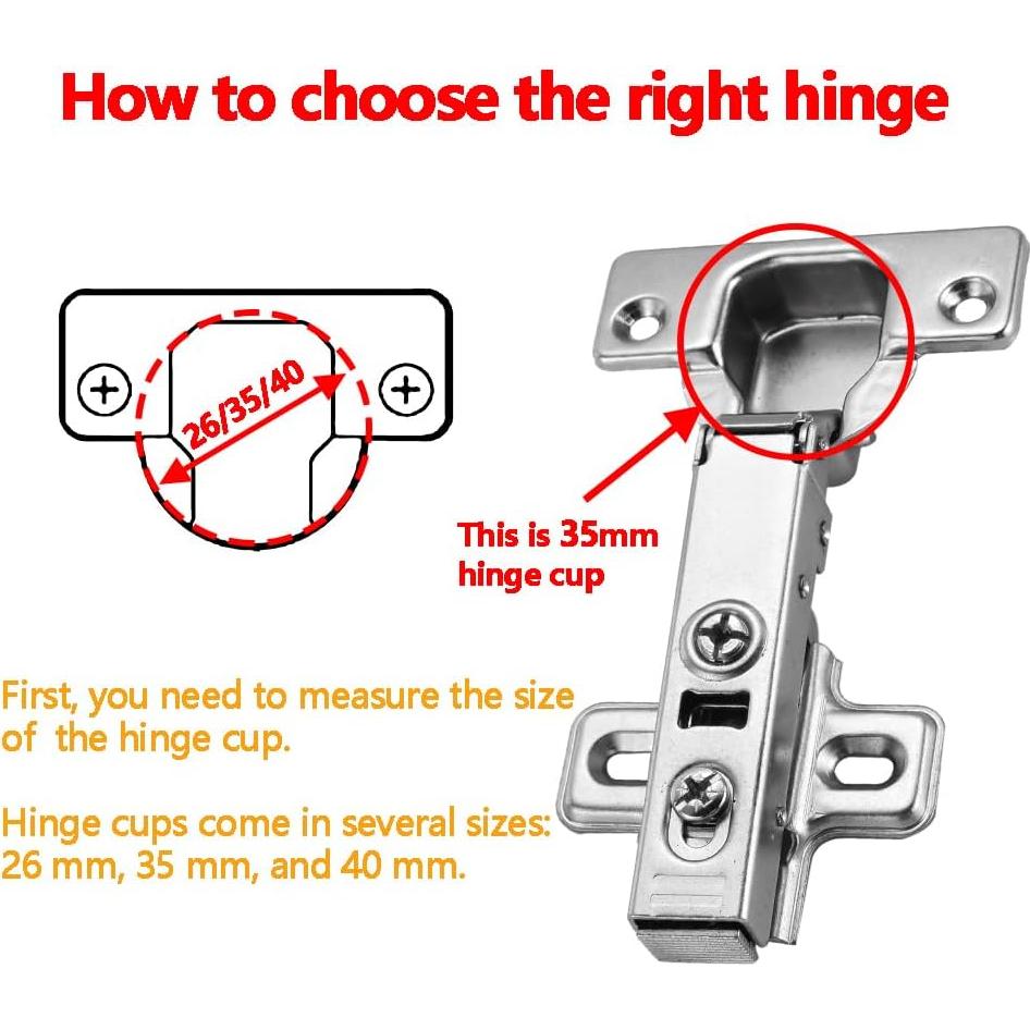 Bisagras Ocultas de Gabinete Luokim 2 Piezas Cierre Suave 105°