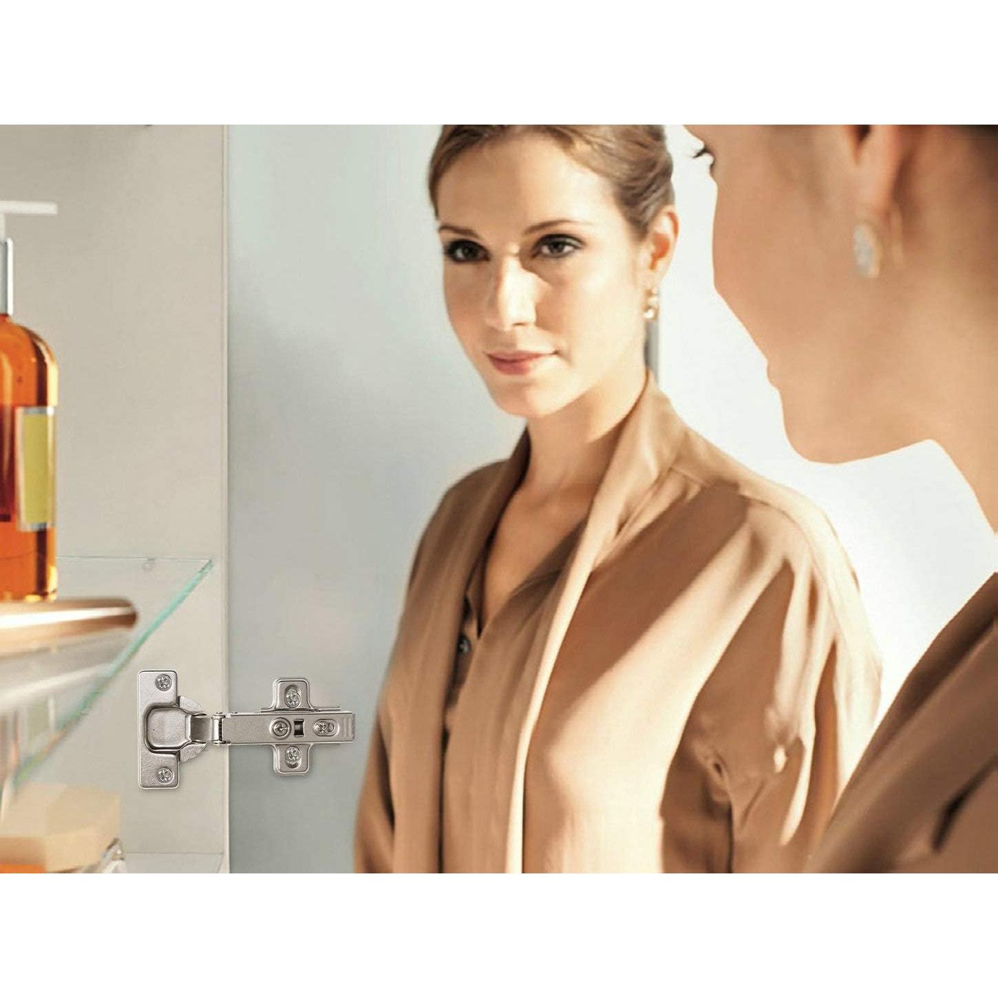 Bisagras Ocultas de Gabinete Luokim 2 Piezas Cierre Suave 105°