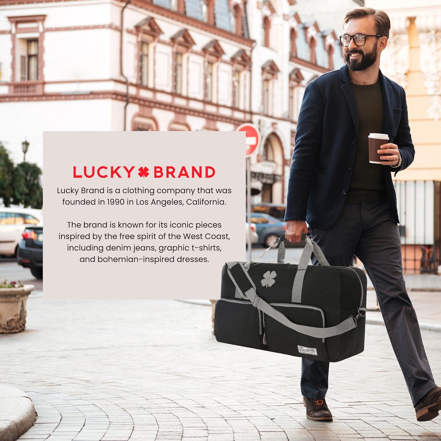 Bolsa de viaje Lucky 65L negra, duffle plegable unisex