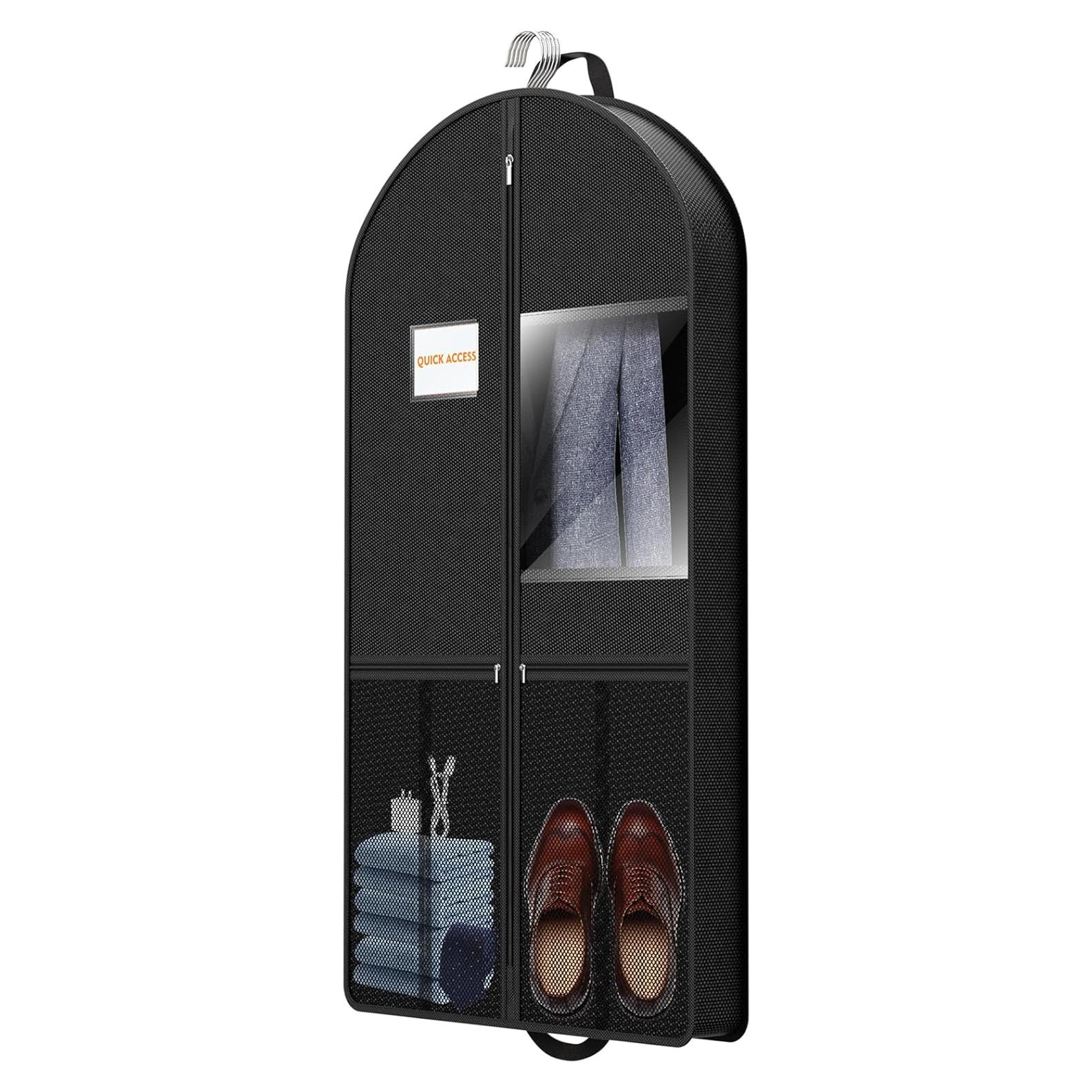 Bolsa de Viaje para Traje GOIUEDBZ 109 cm Negra Plegable