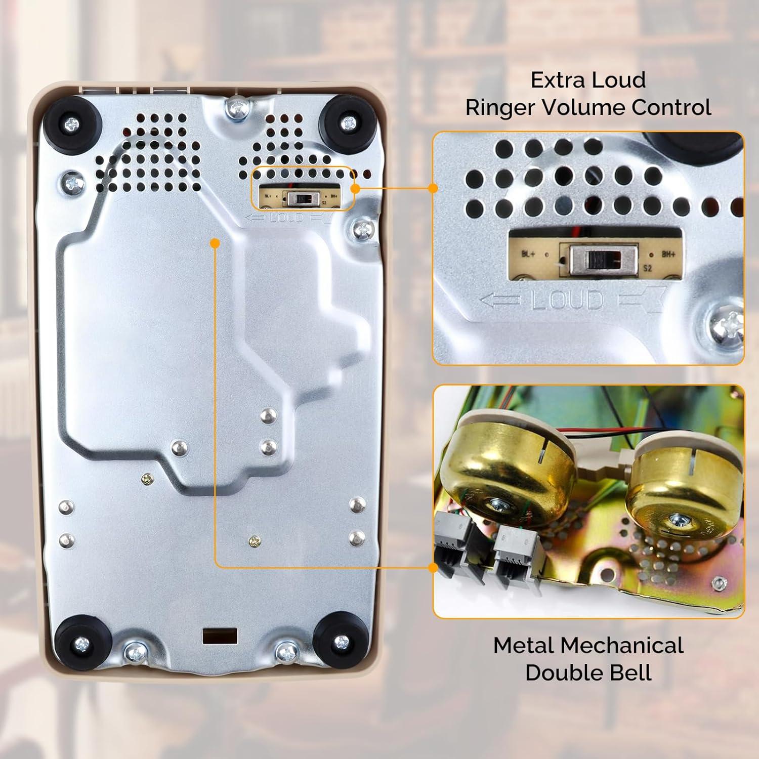 Teléfono de Mesa Analógico Sangyn Retro 2500 Beige