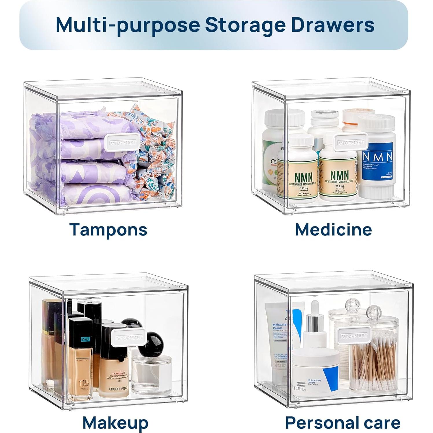 Soporte de Toallas Faciales Desechables Vtopmart, Acrílico Transparente