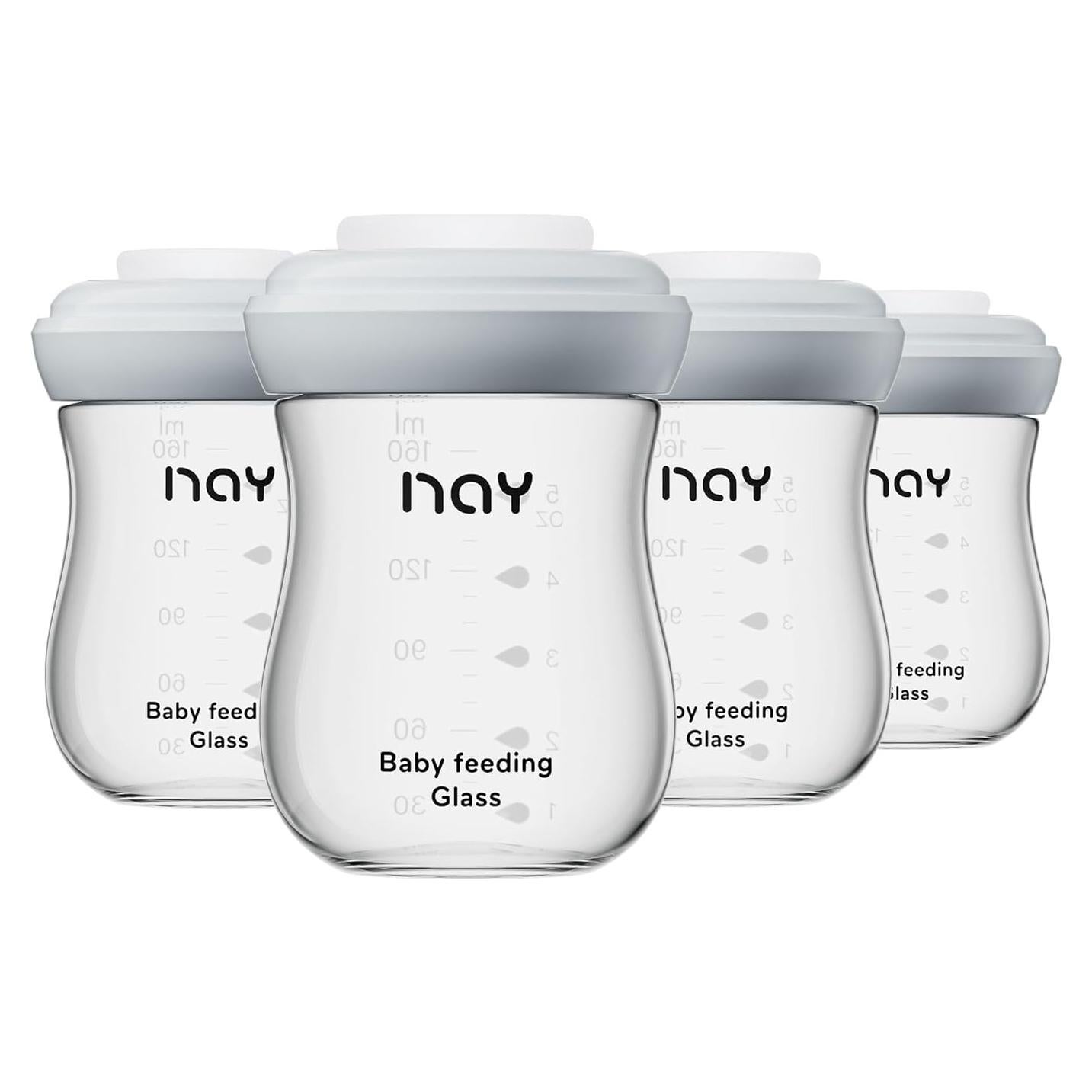 Botellas de Almacenamiento de Leche Materna yanyoyo 160ml Paquete de 4