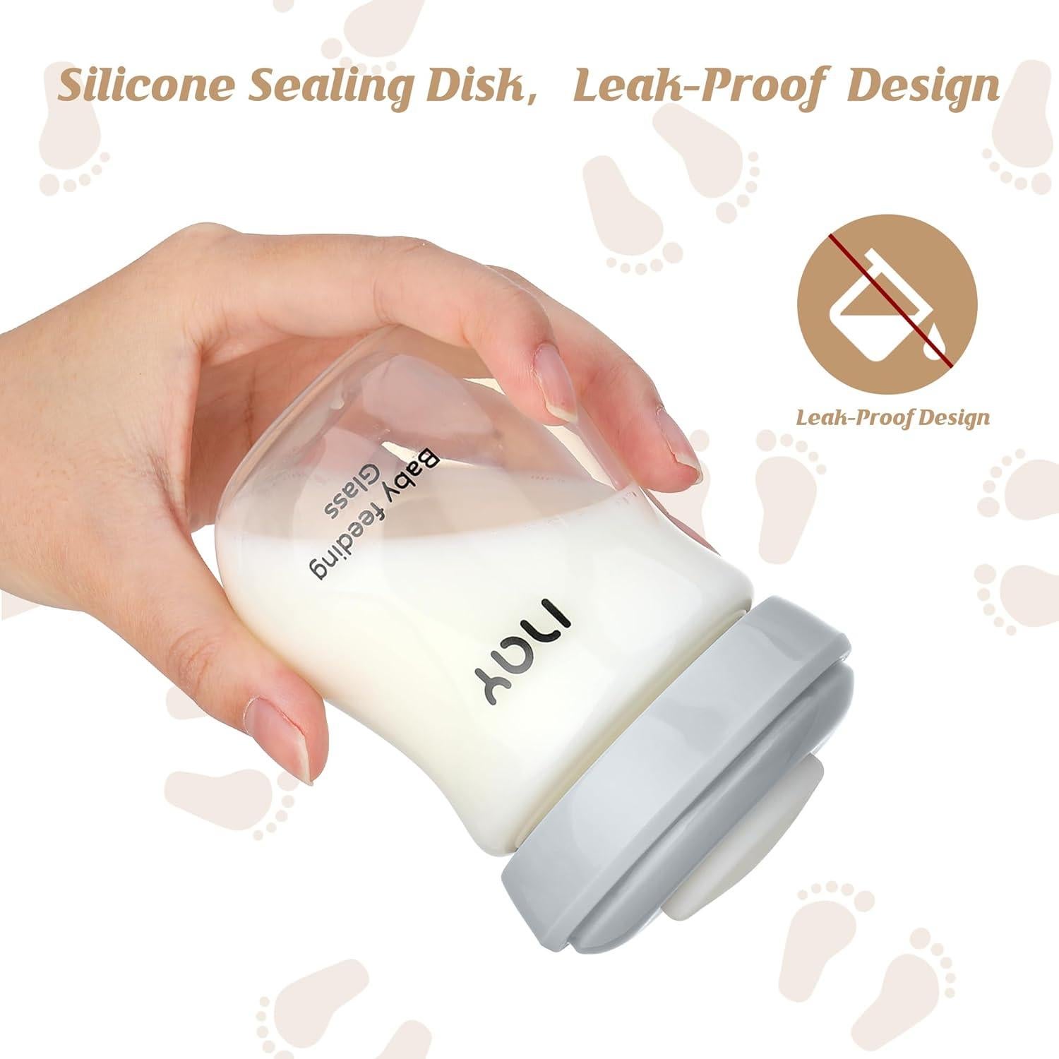 Botellas de Almacenamiento de Leche Materna yanyoyo 160ml Paquete de 4