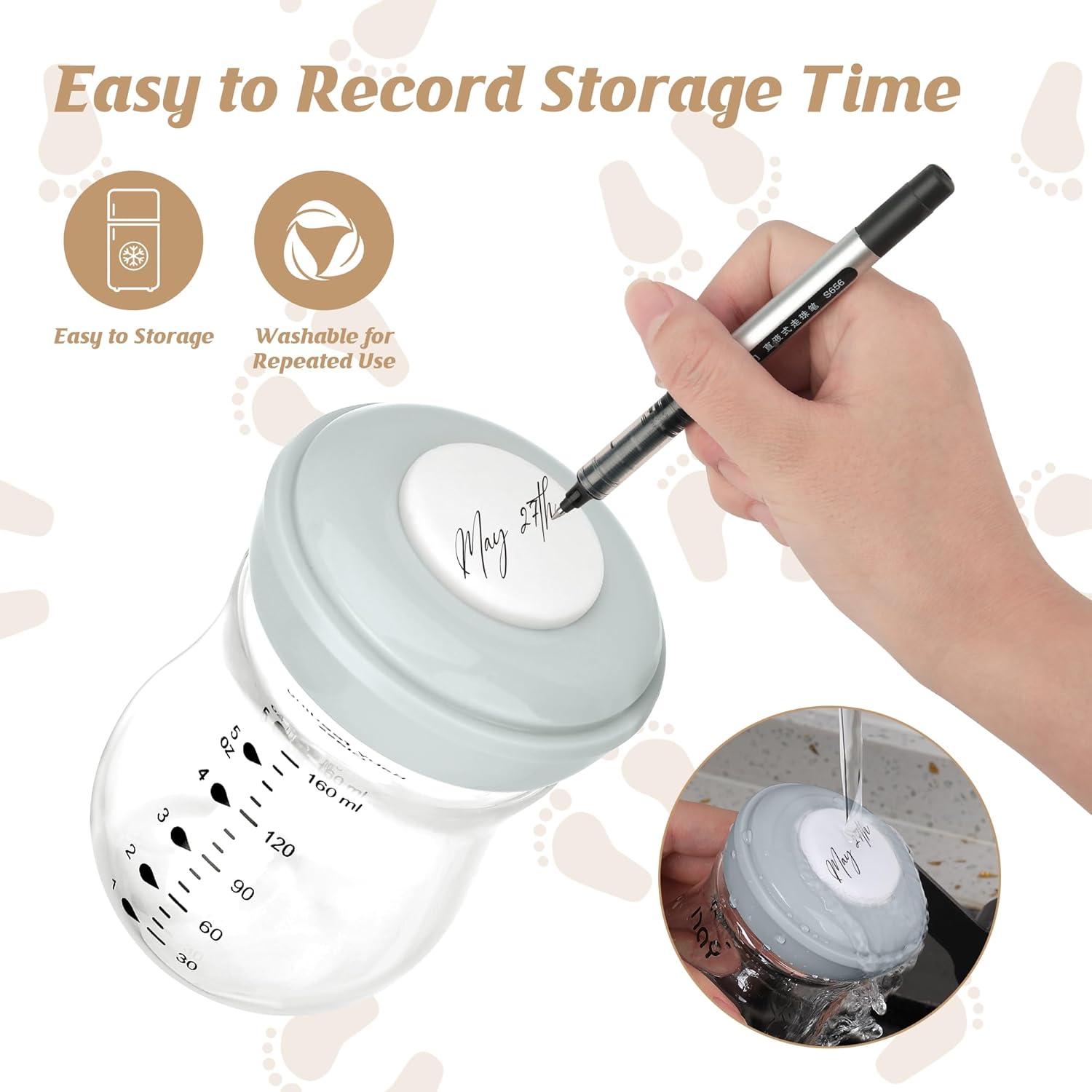 Botellas de Almacenamiento de Leche Materna yanyoyo 160ml Paquete de 4