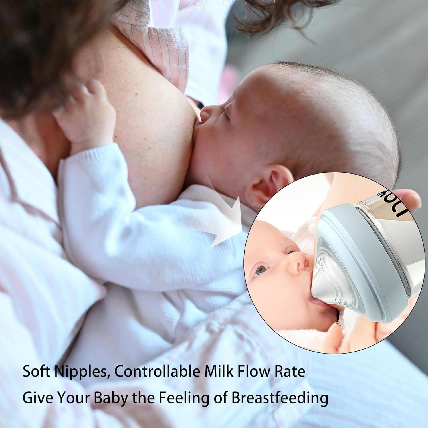 Botellas de Almacenamiento de Leche Materna yanyoyo 160ml Paquete de 4