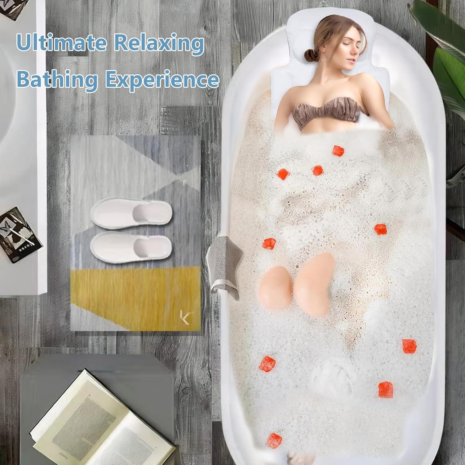 Almohada de Baño Naposeuo Cuerpo Completo 160x40.6cm Blanca