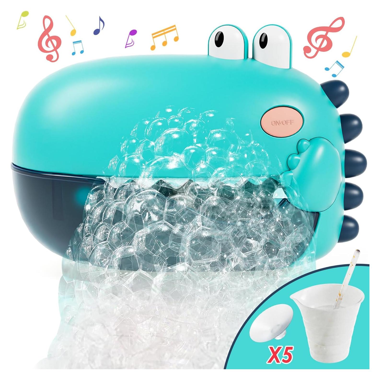 Lehoo Castle Toddler Bath Toys, Bath Bubble Machine, Dinosaur Bath Toys for Kids Ages 1-3, Bubble Maker for Bathtub, Toys for Boys Girls