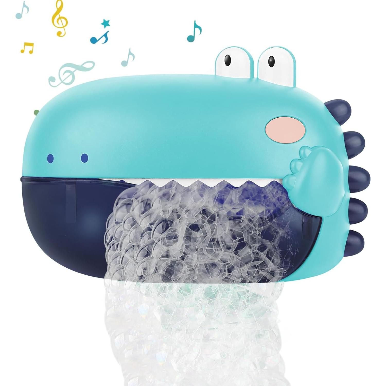 Lehoo Castle Toddler Bath Toys, Bath Bubble Machine, Dinosaur Bath Toys for Kids Ages 1-3, Bubble Maker for Bathtub, Toys for Boys Girls