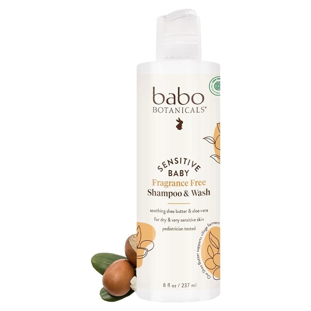 Champú y Lavado Sensible Babo Botanicals 236.6 ml Sin Fragancia