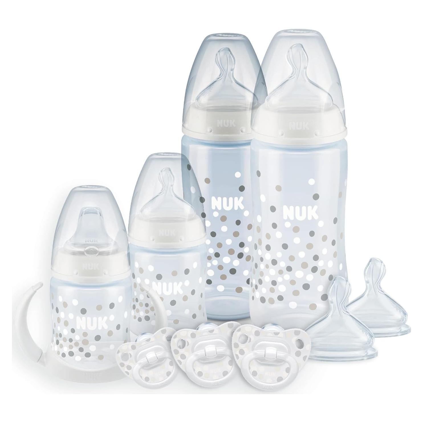 Set de Regalo NUK Smooth Flow Anti-Cólicos 4 Biberones y Chupetes