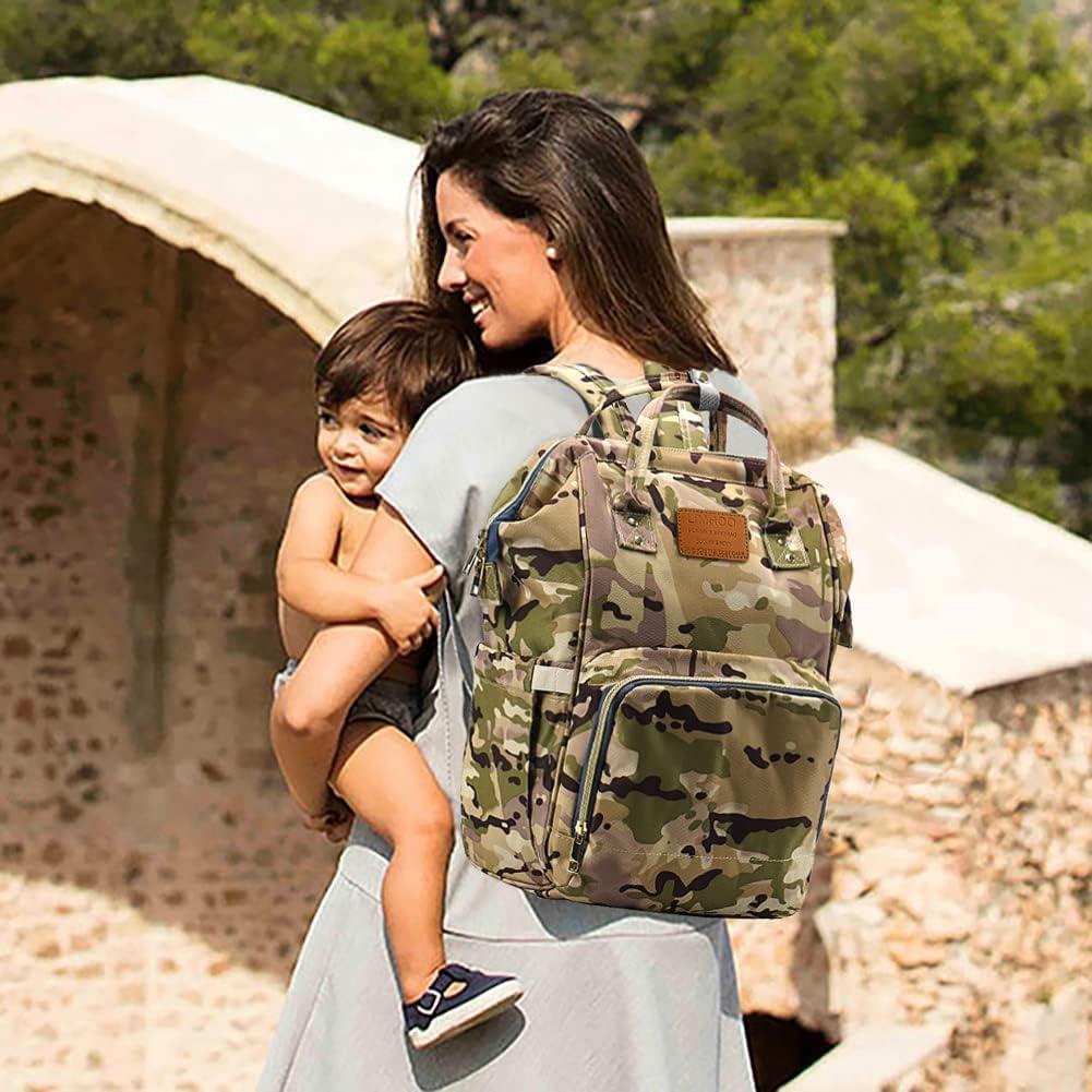 Mochila de Pañales Limhoo Camo Impermeable 41.91x27.94x17.78 cm