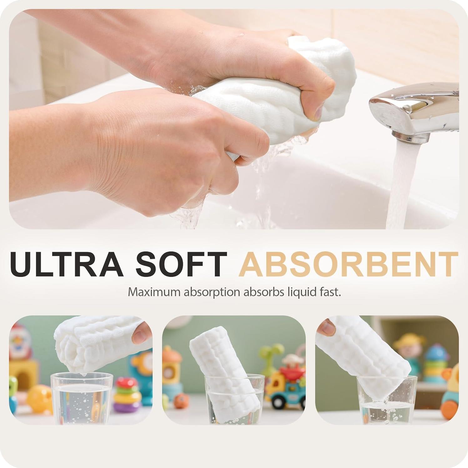 Toallitas de Baño para Bebés Cuddle Campus 6 Paquetes 30x30 cm