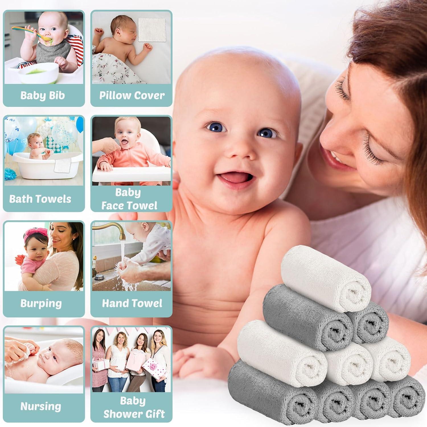 Paños de Baño para Bebés Newwiee 120 Piezas Microfibra Suave