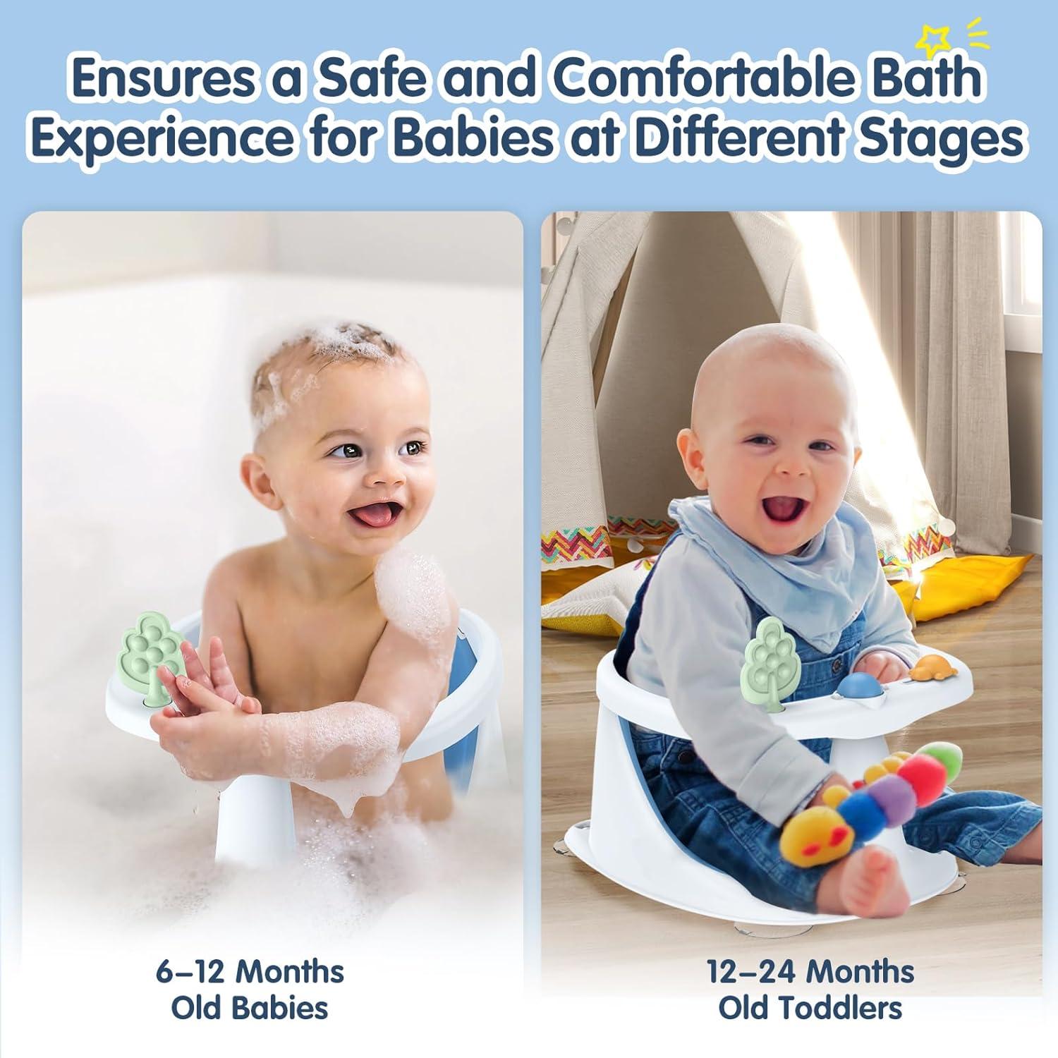 Asiento de Baño Antideslizante RPTGH para Bebés Azul 6-24 Meses