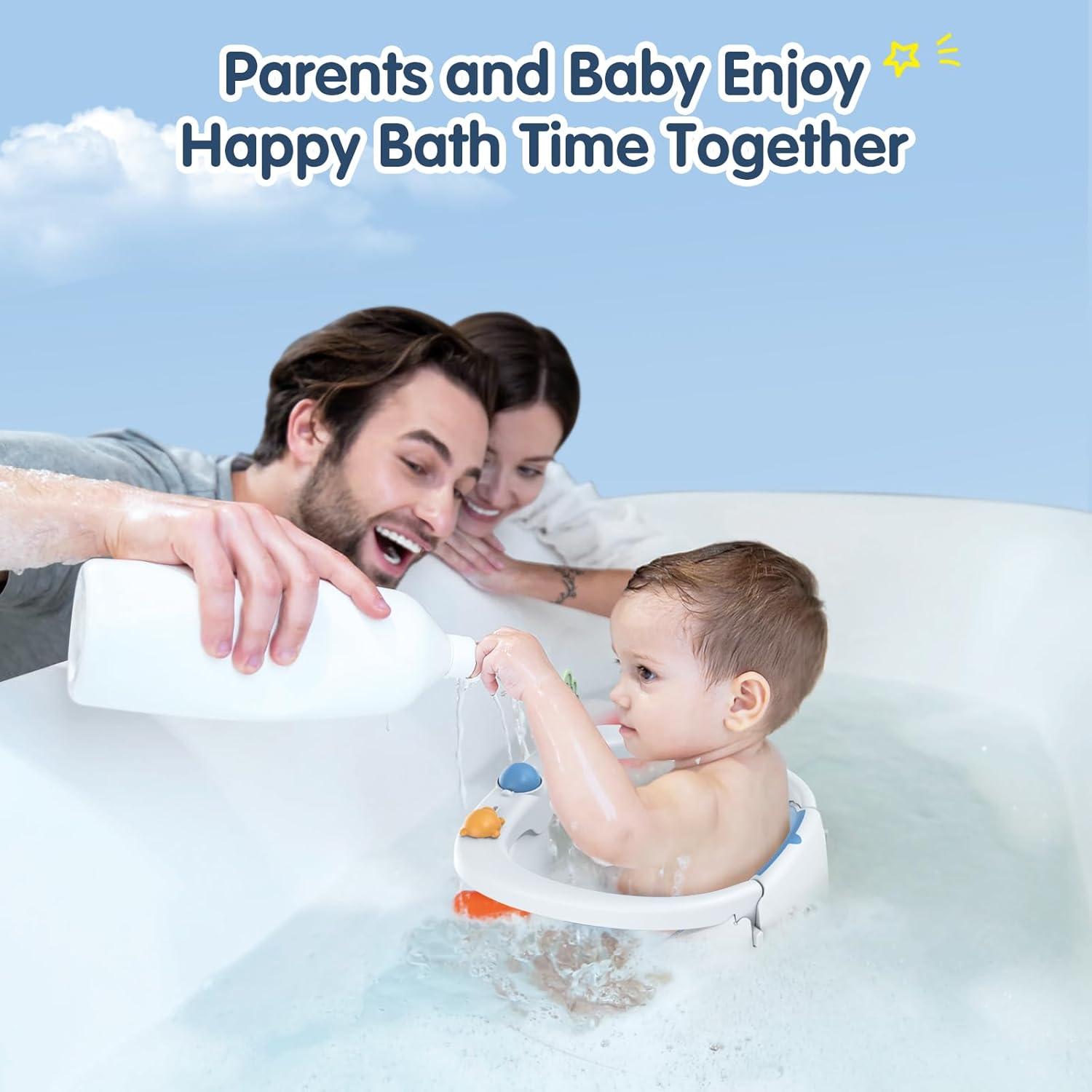 Asiento de Baño Antideslizante RPTGH para Bebés Azul 6-24 Meses